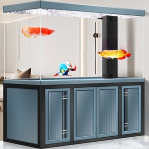 Acuario con Bombas de Agua, Fondo de Vidrio Ultra Blanco, Filtración, Drenaje con un Clic, Control Remoto, Rectangular - Product Image 5