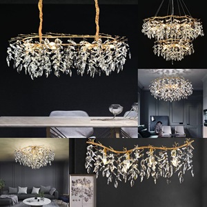 Led Postmoderne Rvs Crystal Lamparas Italiaanse Plafondlamp Kroonluchter Rain <span class=keywords><strong>Drop</strong></span> Ontwerp Replica Licht Voor Diner T - Product Image 5
