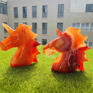 Tallados de Unicornio en Ágata Roja Natural al por Mayor, Artesanías de Piedra Feng Shui para Decoración del Hogar y Regalos - Product Image 3