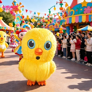 Disfraz <span class=keywords><strong>de</strong></span> Mascota <span class=keywords><strong>de</strong></span> Pollito Amarillo <span class=keywords><strong>Inflable</strong></span> Personalizado para <span class=keywords><strong>Alquiler</strong></span> en Eventos - Product Image 3