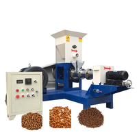 Extrudeuse de traitement de granulés d'aliments secs et humides pour animaux de compagnie Chien Poisson Chat Poulet Machine de fabrication de granulés d'aliments pour animaux Moteur Composant central
