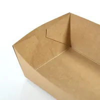 Barquettes jetables en papier pour restauration rapide, assiettes en papier pour plats à emporter, conteneurs en papier kraft