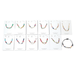 Angelina Stainless Steel Beaded <b>Bracelet</b> 12Pcs <b>Set</b> Colorful Jewelry For Women Fashion Accessory Gift Trendy Style - Product Image 3