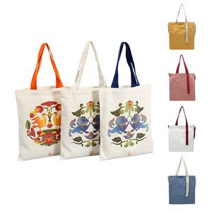 Grands sacs fourre-tout en toile résistants avec fermeture à pression, doublure en coton, pour courses, voyages, sacs à bandoulière, sacs à main - Product Image 4