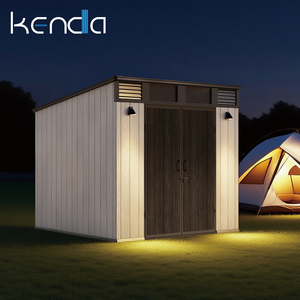 Caseta de Almacenamiento Exterior KENDA de Resina Personalizada de 8x8 pies, Garantía de 10 Años, Resistente a Tifones de Nivel 11, Fácil Montaje, Impermeable, PP - Product Image 1