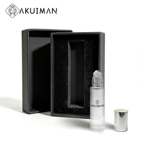 En Stock: Botella de Vidrio Transparente de 5ml y 10ml con Rodillo y Tapa Negra - Product Image 2