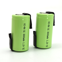 Baterai NiMH SC 1.2V 3000mAh Kapasitas Tinggi Pengosongan Tinggi untuk Lampu Sorot & Mainan RC & Peralatan Listrik