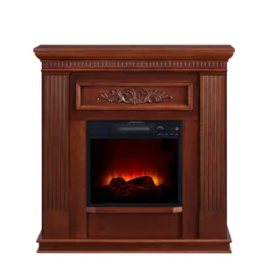 壁炉架木制环绕火箱独立式可调发光二极管火焰遥控火焰电壁炉