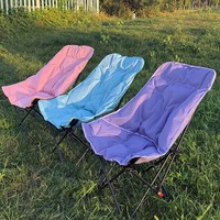 Chaise pliante confortable et portable en polyester Oxford 600D coloré avec dossier surélevé pour le camping, la pêche, les pique-niques et les activités de plein air