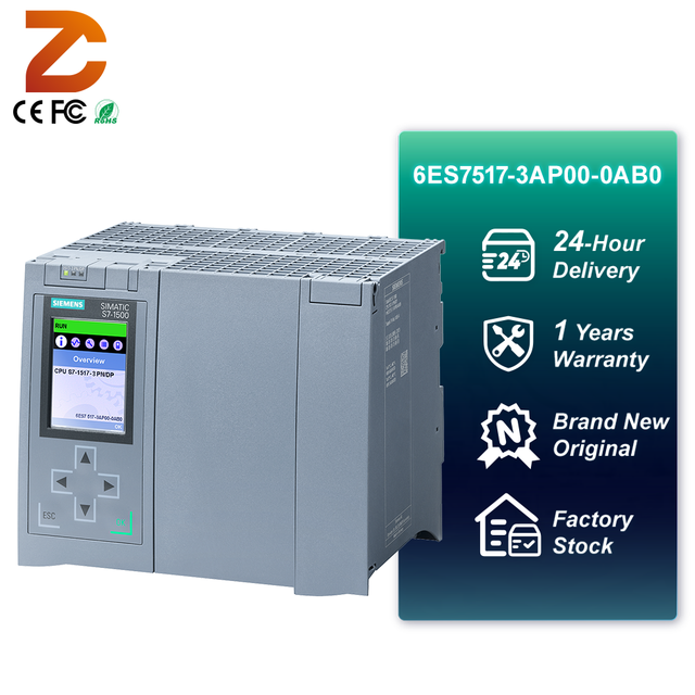 Siemens 100% NEW Original SIMATIC S7-1500 CPU 1517-3 PN/DP Failsafe Standard PLC 6ES7517-3AP00-0AB0 Plc Programming Controller