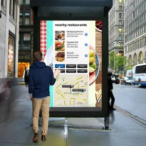 Signage Digital Floor High Brightness Ultra Thin Advertising Kiosk Screen Outdoor Totem Ip65 Lcd Advertising Screen Outdoor