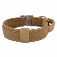 Collier tactique pour chien à dégagement rapide, boucle en métal style Cobra, poignée rembourrée robuste, anneau en D en nylon, réglable pour l'entraînement en extérieur