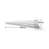 Embouts de pipette courts de type sac blanc de 10 µL, spécifiques au laboratoire, embouts de pipette universels, en matériau PP.