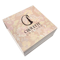 Conception personnalisée grande boîte pliante magnétique en papier emballage de luxe en carton rigide pliable boîte cadeau pour robe de mariée