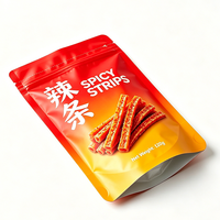 Sachet Doypack laminé PET/VMPET/PE de qualité alimentaire, sac refermable à fermeture éclair résistant à l'humidité pour chips et noix, pochette verticale personnalisable avec logo