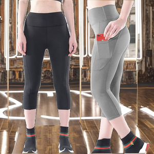 Pantalones de Yoga Súper Suaves de Cintura Alta para Mujer, Leggings Deportivos hasta la Pantorrilla, Cintura Elástica, Personalizables, Tallas Grandes, Transpirables - Product Image 2