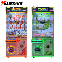 MOQ 1 pièce, Conception personnalisée, Machines à griffes à monnayeur pour poupées et jouets d'arcade avec accepteur de billets, Grue de jeu d'arcade