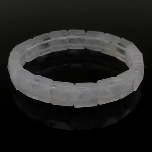 Natural <strong>Stone</strong> 12mm Cut Beads square Bangle Punk Style Men Women Handmade Crystal <strong>Jade</strong> Energy Jewelry for Summer Gifts - Product Image 4