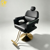 360 °   Chaise de barbier pivotante multicolores |   Chaise de salon en cuir PU avec dossier inclinable réglable pour salon de beauté