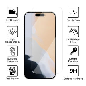 ฟิล์มกระจกนิรภัยแบบใสเต็มจอ 2.5D HD สำหรับ Apple iPhone 17 Air 17 16E 15 Plus Pro Max - Product Image 5