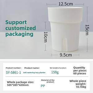 P459 Deepbang Vente <span class=keywords><strong>en</strong></span> gros de pots et jardinières <span class=keywords><strong>en</strong></span> plastique écologiques, durables, légers, petits, ronds, auto-arrosants, pour utilisation au sol - Product Image 3
