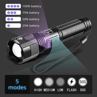 Helius Custom ized P50 Strong Light Taschenlampe Cob Seiten licht Aluminium legierung USB Wiederauf ladbare weiße LED Taschenlampe Taschenlampe P70