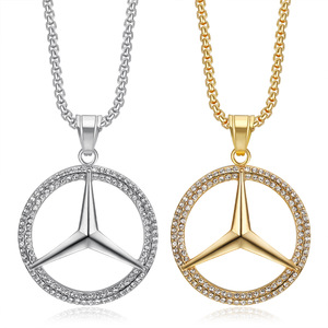 Joyería Hip Hop, Colgante de Acero Inoxidable 316L para Hombre, Personalizado con Circonitas Cúbicas, Diseño de Logotipos de Autos Famosos - Product Image 1