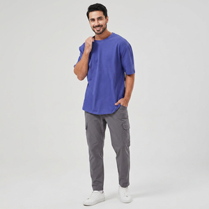 100% cotton T-shirt for men loose fit printed High Quality Men's T-Shirt Casual Oversized <b>Tshirt</b> Blank Custom T Shirt for Men - Product Image 1