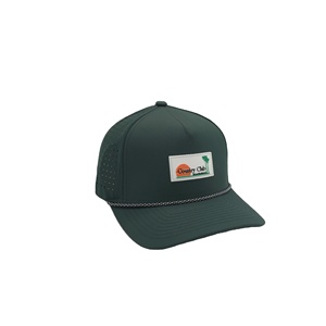 Casquette Snapback OEM personnalisée de haute qualité, 5 panneaux, gris anthracite, visière plate, découpe laser, perforations, imperméable - Product Image 1