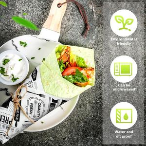 Custom Eco-Friendly Hamburger Baking Paper | High-end Food Grade Coated PE Single-Sided Greaseproof Burger <b>Wrap</b> Bread Cookie - Product Image 2