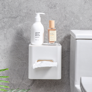 Boîte à mouchoirs multifonctionnelle de luxe pour toilettes, <span class=keywords><strong>design</strong></span> original, murale, écologique, en plastique imperméable pour - Product Image 2