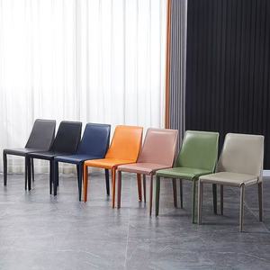 เก้าอี้รับประทานอาหารสไตล์โมเดิร์นออกแบบได้ตามต้องการทำจากหนัง PU หุ้มและโครงโลหะสำหรับใช้ในบ้านโรงแรมร้านอาหาร - Product Image 2