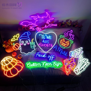 Letrero Luminoso de Neón con Diseño de Telaraña para Halloween, 13 Pulgadas, LED USB, Decoración de Pared para Hogar, Bar, <span class=keywords><strong>Casa</strong></span> Embrujada, Resistente al Agua, para Exteriores, Fiestas Infantiles, Personalizable - Product Image 4