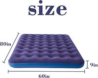Matelas Gonflable Portable Moderne Convertible Simple/Double Épais pour Camping Extérieur avec Pompe Manuelle