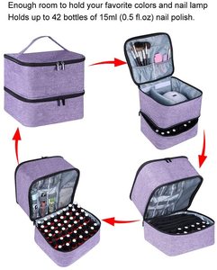 Hộp Đựng Sơn Móng Tay Hai Lớp Tiện Dụng Hộp Đựng Mỹ Phẩm Sơn Móng Tay Túi Đựng Máy Sấy Móng Tay Cho Nữ - Product Image 4