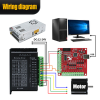 Kit moteur pas à pas HLTNC Nema 23, moteur 2 phases 57 et driver TB6600, DC 9-42V pour contrôleur de routeur CNC, projets DIY, graveur laser