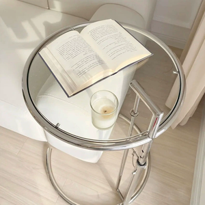 리프트업 소형 커피 테이블, 인스타그램 감성 스테인리스 스틸 앤티크 유리, 북유럽 미니멀리스트 소파 코너 테이블 - Product Image 2