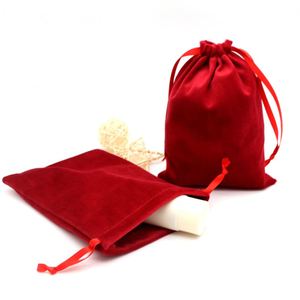 Petite pochette de rangement légère en velours, faite à la main, avec cordon de serrage, personnalisable avec logo imprimé, pour bijoux, cadeaux, accessoires de tête et bracelets - Product Image 4