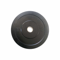 Plaques de poids de 15 kg, plaques de poids revêtues de caoutchouc, plaques de gym rondes noires pour entraînement croisé, musculation