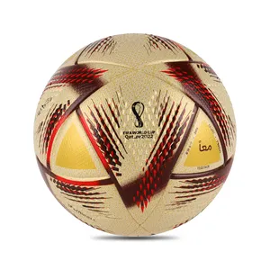 Fútbol de PU de competición 2023, superventas, tamaño 5, balón de fútbol con unión térmica, Fútbol Profesional de cuero PU personalizado