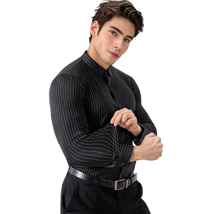 Camicia da Uomo a Maniche Lunghe Elasticizzata in Quattro Direzioni, Senza Pieghe, Qualità Export Simil-Seta, Sensazione <span class=keywords><strong>Verticale</strong></span>, Taglia Europea - Product Image 1