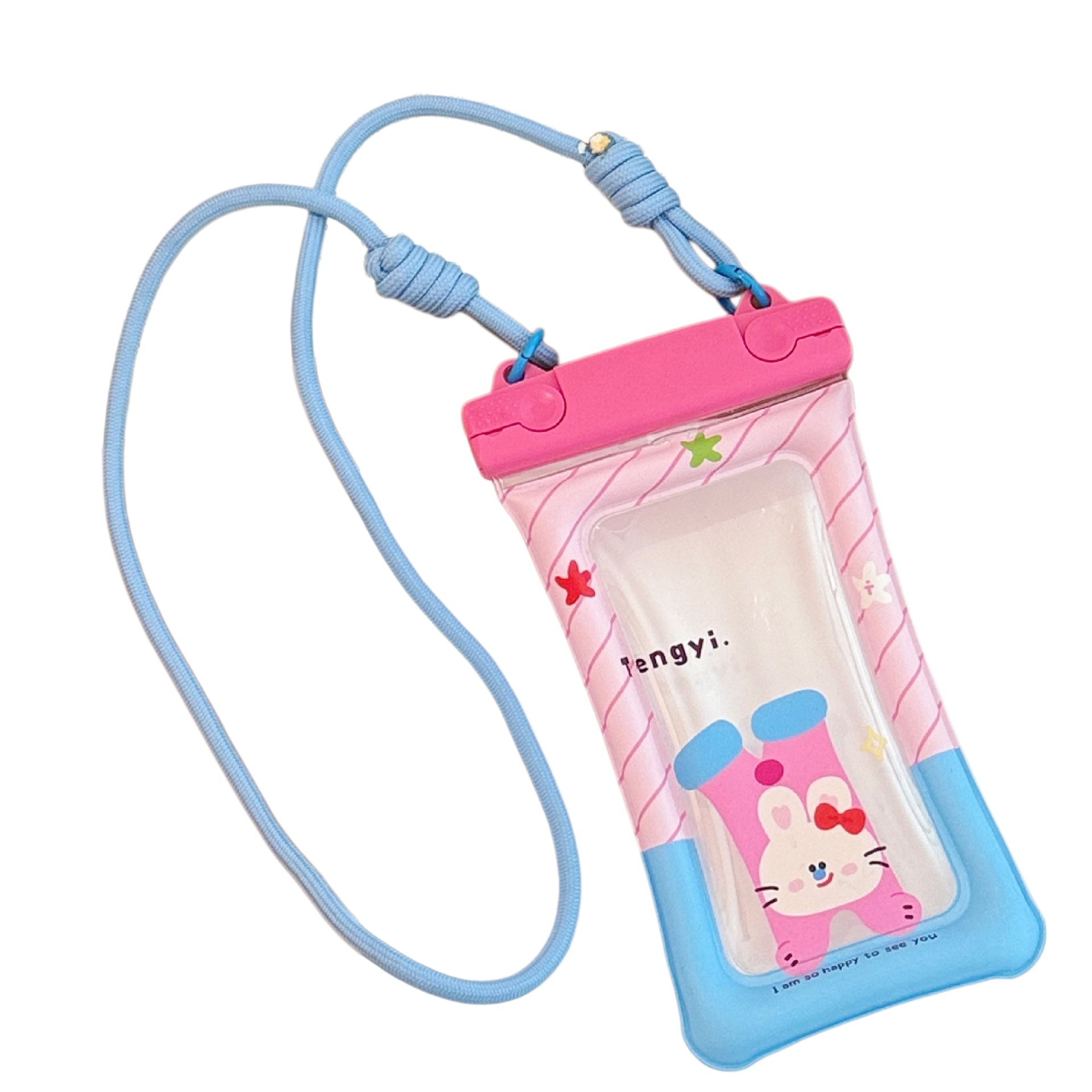 2 blue-happy bunny waterproof bag