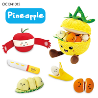 Neugeborenen Montessori Obst- und Gemüsesortier-Spielset mit kognitiver Klassifizierung, Plüschspielzeug mit Sound und individuellem Logo