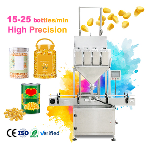 <strong>Automatic</strong> Four Heads Weigh Servo Motor Cornflakes Coffee Bean Cereal Granule <strong>Filling</strong> <strong>Machine</strong> for Bottles Jars - Product Image 1