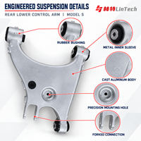 Bras de suspension inférieur arrière premium LinTech 1021416-00-D – Fourniture pour atelier automobile – Pièces de maintenance de châssis pour Tesla Model S