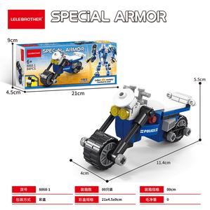 Lele Brother Robot Deformable 6 en 1 Bloques de Construcción Coche de Policía de Ciudad Ladrillos de Construcción Juguete Educativo Regalo para Niños - Product Image 2