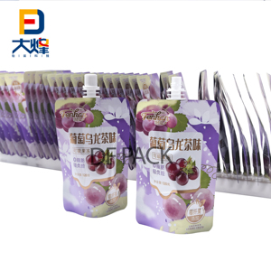 Bolsa <span class=keywords><strong>de</strong></span> plástico personalizada al por mayor para envasado <span class=keywords><strong>de</strong></span> bebidas y jugos, con boquilla y riel guía - Product Image 3