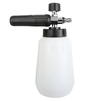 Canon bouteille de mousse de neige 1l, équipement de lavage de voiture, à haute pression, à dégagement rapide, réglable, bouteille