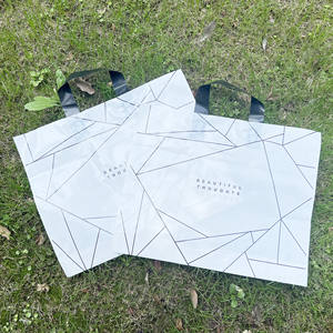 ถุงซิลค์สกรีนพิมพ์โลโก้ร้านขายของชำเหลียนโหยว ถุงพลาสติก PE แบบมีก้นตั้ง ขนาดเล็ก รีไซเคิลได้ ถุงช้อปปิ้งขอบซีลแบบหดตัวด้วยความร้อน พร้อมข้อความขอบคุณ - Product Image 2