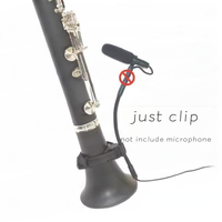 T100U klem klip sabuk Universal murah, klem klip sabuk Universal untuk Mikrofon Instrumen Trumpet atau seruling besar, Pickup suara untuk penampilan panggung